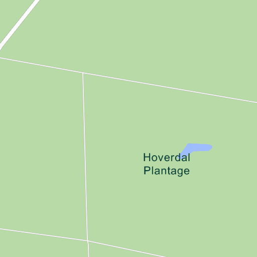 Kort Over Hoverdal Plantage Hoverdal Plantage kort på Krak Kort Over Hoverdal Plantage